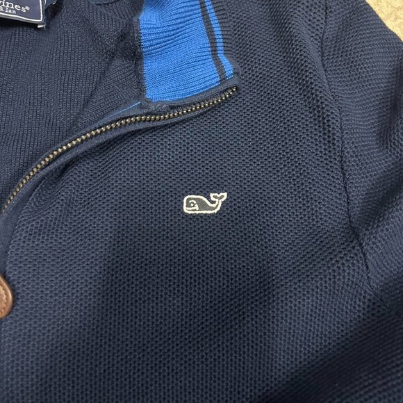 Navy Blue Vineyard Vines Quarter Zip - Picture 4 of 6